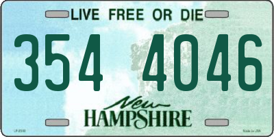 NH license plate 3544046