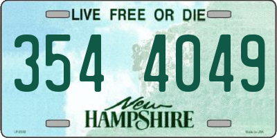 NH license plate 3544049