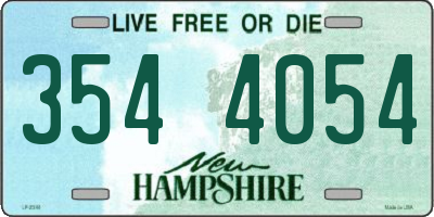 NH license plate 3544054