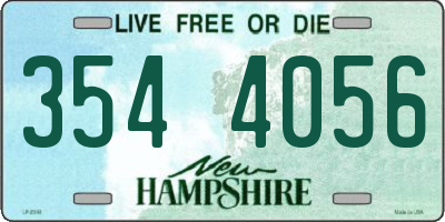 NH license plate 3544056