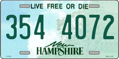 NH license plate 3544072