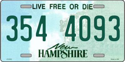 NH license plate 3544093