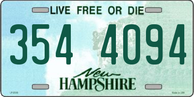 NH license plate 3544094
