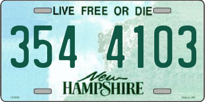 NH license plate 3544103