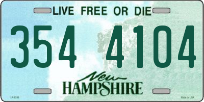 NH license plate 3544104