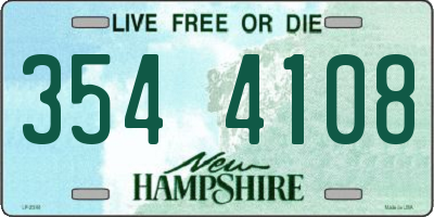 NH license plate 3544108