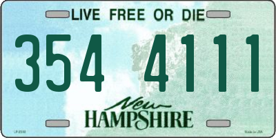 NH license plate 3544111