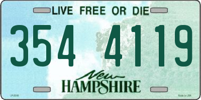 NH license plate 3544119