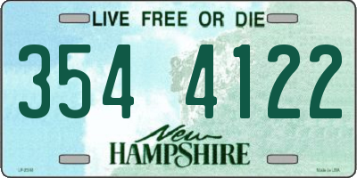 NH license plate 3544122