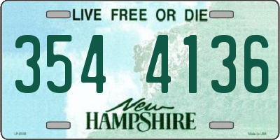 NH license plate 3544136