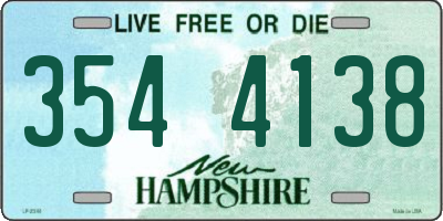 NH license plate 3544138