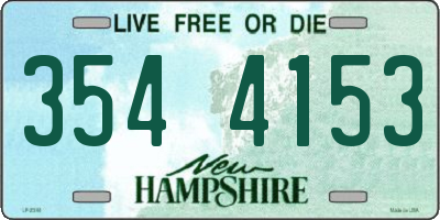 NH license plate 3544153