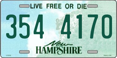 NH license plate 3544170