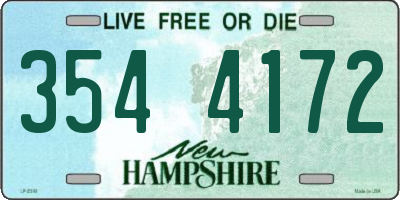 NH license plate 3544172
