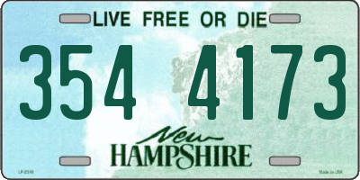 NH license plate 3544173