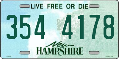 NH license plate 3544178