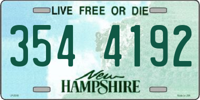 NH license plate 3544192
