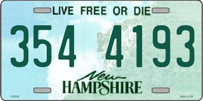 NH license plate 3544193