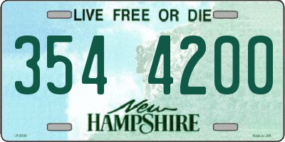 NH license plate 3544200