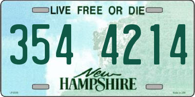 NH license plate 3544214