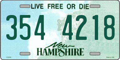 NH license plate 3544218