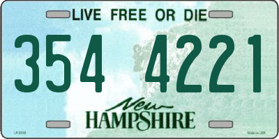 NH license plate 3544221