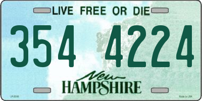 NH license plate 3544224
