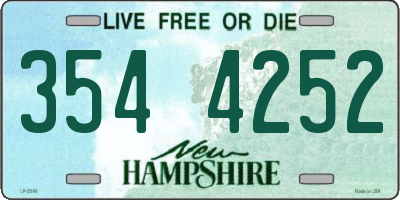 NH license plate 3544252