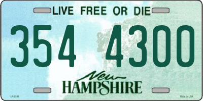 NH license plate 3544300