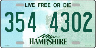 NH license plate 3544302