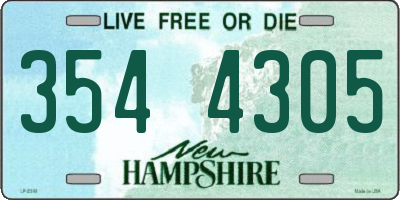 NH license plate 3544305