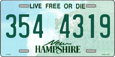 NH license plate 3544319