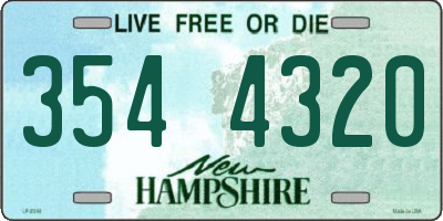 NH license plate 3544320