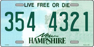 NH license plate 3544321