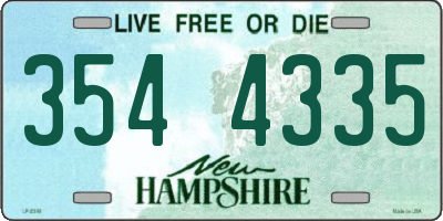 NH license plate 3544335