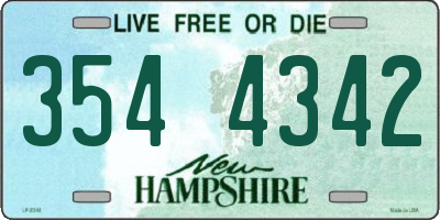 NH license plate 3544342
