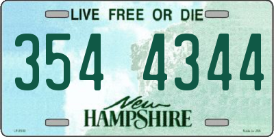 NH license plate 3544344