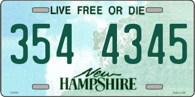 NH license plate 3544345