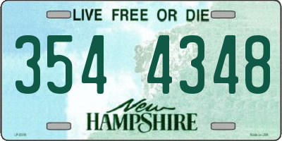 NH license plate 3544348