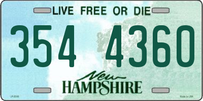 NH license plate 3544360