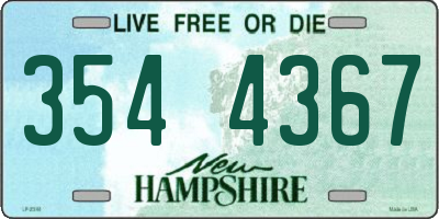NH license plate 3544367