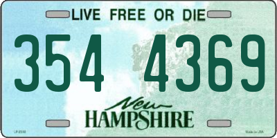 NH license plate 3544369