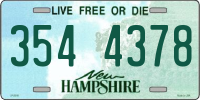 NH license plate 3544378