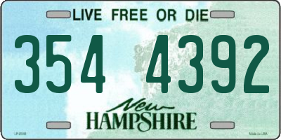 NH license plate 3544392