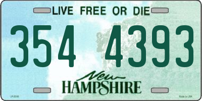 NH license plate 3544393