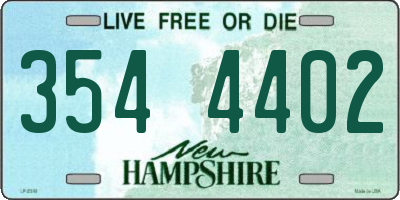 NH license plate 3544402