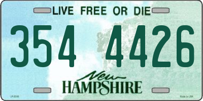 NH license plate 3544426