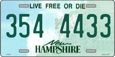 NH license plate 3544433