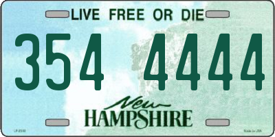 NH license plate 3544444