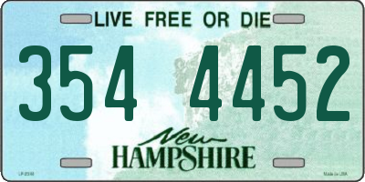 NH license plate 3544452